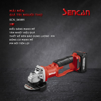 MÁY MÀI GÓC DÙNG PIN 100MM (18V/4AH) D541001 SENCAN - HÀNG CHÍNH HÃNG