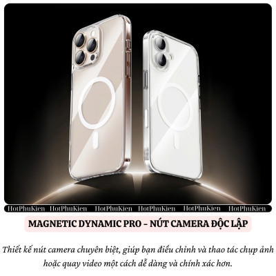 Ốp lưng Camera Control sạc từ tính nam châm magnetic cho iPhone 16 Pro Max / 16 Pro / 16 Plus hiệu WIWU Dynamic Pro - Chống ố vàng, Viền nhô cao bảo vệ camera, Nam châm N52 siêu chắc, nút điều khiển camera - Hàng nhập khẩu