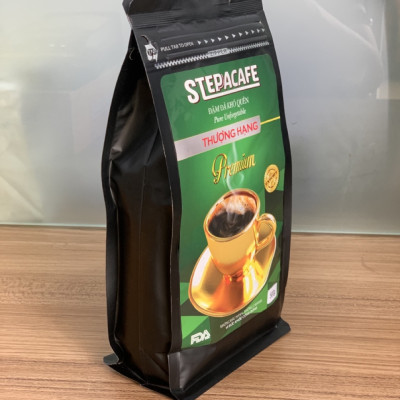 STEPPACAFE-Cà Phê Rang Xay Thượng Hạng PREMIUM 70% Arabica + 30% Culi (Túi 500g có hộp)