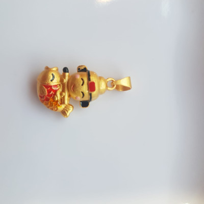 Phụ Kiện Charm Vòng Tay Nữ đẹp Hình Thần Tài Cưỡi Cá Chép Nữ đã có vòng tay hạt chuỗi , vòng tay kiểu thì charm Thần Tài Cưỡi Cá Chép này vào đeo đẹp xinh ạ