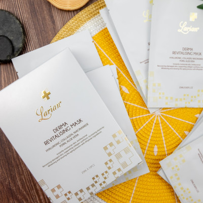 Hộp 10 gói mặt nạ dưỡng da tế bào gốc, chiết xuất từ nhụy hoa nghệ tây Larian+ (LARIAN DERMA REVITALISING MASK)