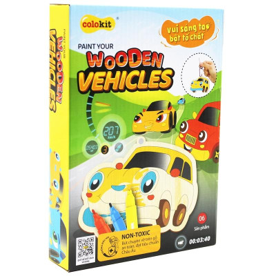 Bộ Tranh Gỗ Tô Màu DIY Paint Your Wooden Vehicles - Colorkit KIT-C032
