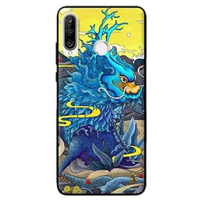 Ốp in cho Huawei P30 Lite Rồng Xanh Nền Vàng - Hàng chính hãng