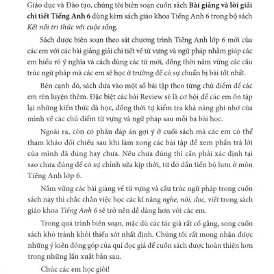 Bài Giảng Và Lời Giải Chi Tiết Tiếng Anh 6 (Dùng Kèm SGK Bộ Kết Nối Tri Thức Với Cuộc Sống) - HA