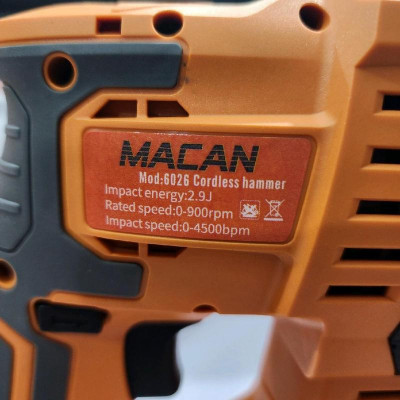 Máy Khoan Bê Tông Pin MACAN 21V Không Chổi Than 2 Chức Năng