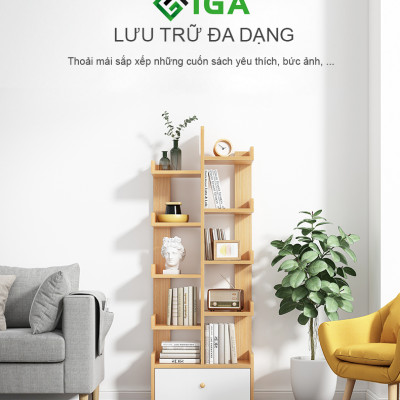 Giá Sách Hình Cây Có Hộc Đựng Đồ Phong Cách Nordic Thương Hiệu IGA - GP171