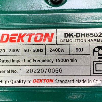 MÁY ĐỤC BÊ TÔNG 2400W 30MM DEKTON DK-DH6502 - HÀNG CHÍNH HÃNG