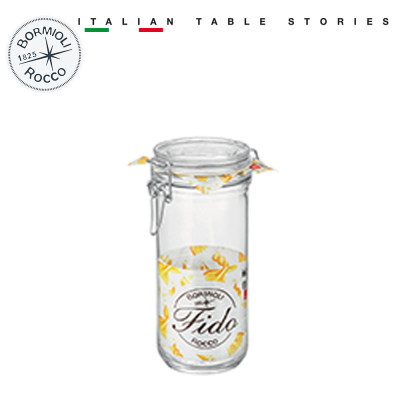 Hũ thủy tinh nắp cài Fido 1000ml thân cao - Bormioli Rocco - Italy