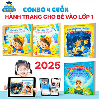 Combo Sách Chữ Cái Kỳ diệu, Từ Vựng Màu Nhiệm và Kho Báu Câu Chuyện có App Bài Giảng cho bé sẵn sàng bước vào lớp 1