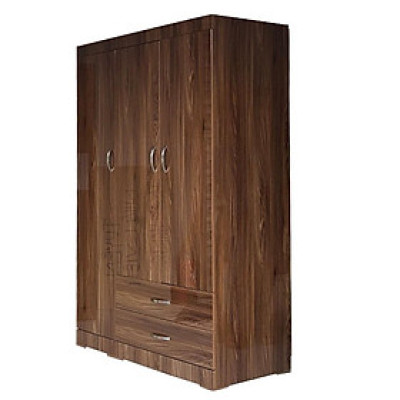    Tủ Áo Gỗ MDF Melamine  1m2  Sơn Bóng Màu Óc Chó