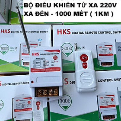 Bộ Điều Khiển Từ Xa 220V Cho Máy Bơm, Đèn – Tầm Xa 1–5KM, Chịu Tải 40A 3000W Loại Xịn