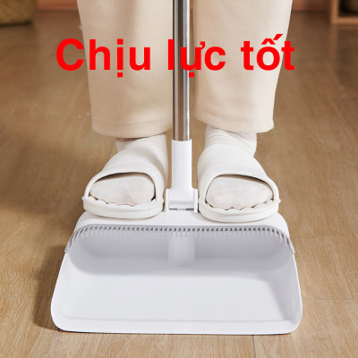 Bộ chổi quét nhà kèm hót rác  E2396 - 2 in 1 cán dài xoay 180 độ gấp gọn lông mềm cao cấp