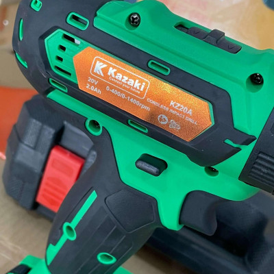 MÁY KHOAN PIN 3 CHỨC NĂNG CÓ BÚA KAZAKI KZ20A (CHÂN PIN MAKITA, 2 PIN, 1 SẠC )- HÀNG CHÍNH HÃNG