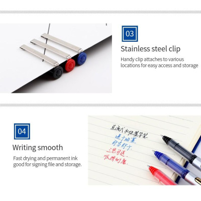 Hộp 12 Cây Bút Ký Tên Mực Nước Lỏng 0.5MM 3 Màu BAOKE/BK109