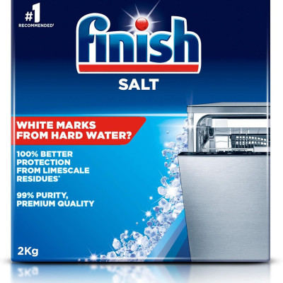 Muối rửa bát FINISH 2KG làm mềm nước chống đóng cặn máy- CHÂU ÂU