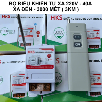 Bộ Điều Khiển Máy Bơm Nước , Điện Đèn Từ Xa 220V – Khiển Xa Từ 1–5KM Công Suất Lớn 40A 3000W Loại Xịn