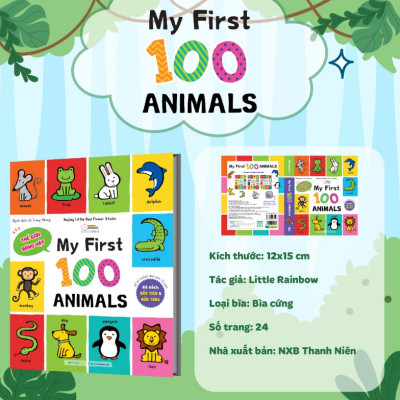 Sách Combo My First 100 Words - 100 Animals - Numbers - Shapes - Colors - Sách từ vựng đầu đời cho bé (3 cuốn) (MG)