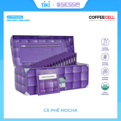 [MUA 1 TẶNG 5] Cà Phê Mocha Với Nhân Sâm Trắng Thượng Hạng COFFEECELL (20 gói x 15g) - Cà phê Arabica từ Brazil, Vị Socola tinh tế, Khơi nguồn cảm hứng - Hàng Chính Hãng