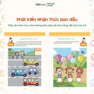 Combo 6 cuốn: Phát triển tiềm năng toán học cho trẻ - Toán học cho trẻ mẫu giáo - Lớp chồi, Lớp lá, Lớp mầm (Tái bản 2021)- 2HBooks