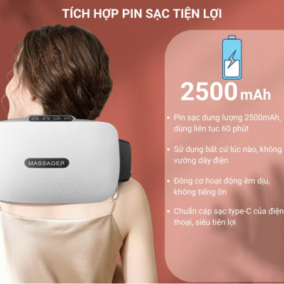 Máy Massage Bụng tan Mỡ, Đai Massage Đánh Tan Mỡ Bụng Cao Cấp Có Đèn Hồng Ngoại Tích Hợp Đá Nóng Giúp tan mỡ bụng 
