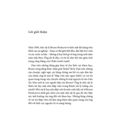 Sách KHKP - Nhà Vật Lý Hay Siêu Điệp Viên - BRUNO PONTECORVO Và Hai Nửa Cuộc Đời