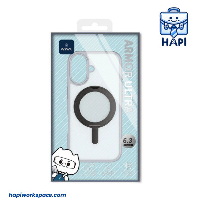 Ốp Lưng hàng chính hãng WiWU Armor Pro Wi-FGG-012 có vòng từ tính cho iP 17/17 Pro Max