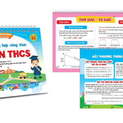 Sách - Bộ Lịch Bảng Tổng Hợp Công Thức Toán THCS - Phiên Bản 5.0