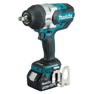 MÁY SIẾT BULONG DÙNG PIN 18V 12.7MM (1/2") MAKITA DTW1002RTJ (02 PIN LION 18V/5.0AH. 01 ĐẾ SẠC PIN NHANH THÙNG MAKPAC) - HÀNG CHÍNH HÃNG