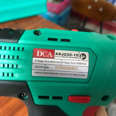 MÁY KHOAN VẶN VÍT DÙNG PIN 12V/2AH*2 (7MM-10MM) DCA ADJZ20-10E- HÀNG CHÍNH HÃNG