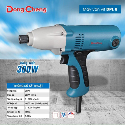 MÁY BẮT VÍT + BẮT ỐC CHẠY ĐIỆN 300W DONGCHENG DPL8 - HÀNG CHÍNH HÃNG