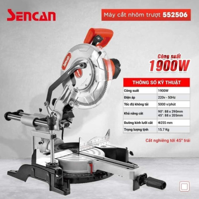 MÁY CẮT ĐA NĂNG TRƯỢT 255MM 1900W 552506 SENCAN - HÀNG CHÍNH HÃNG