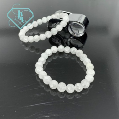 Vòng đeo tay lưu ly trắng - 48