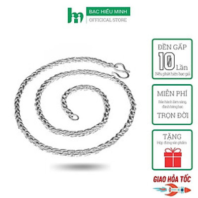 Dây Chuyền Nam  Bạc Ta Kiểu Dây Bông Lúa Bạc Hiểu Minh DBN011S