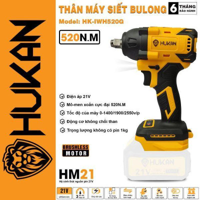 THÂN MÁY SIẾT BULÔNG 520NM  BODY HK-IWH520G HUKAN - HÀNG CHÍNH HÃNG