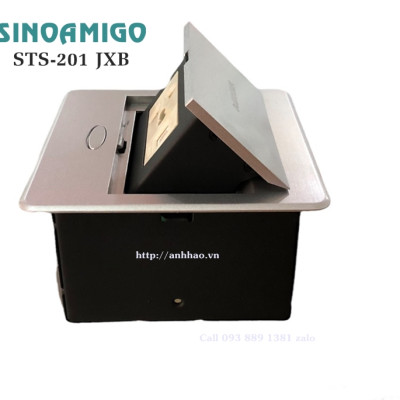 Hộp ổ cắm điện âm bàn Sinoamigo STS-201JXB màu bạc, thiết kế đa năng, nhỏ gọn - Hàng nhập khẩu chính hãng