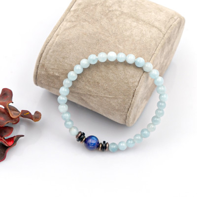 Vòng Tay Aqua 6mm + Kyanite do Anqlo tác chế