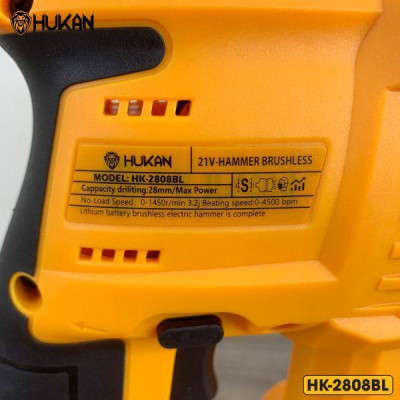 MÁY KHOAN PIN BÊ TÔNG 3.2J HK-2808BL HUKAN  (2 PIN ) - HÀNG CHÍNH HÃNG