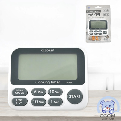 Hàng chính hãng: Đồng hồ bấm hẹn giờ màn hình điện tử GGOMi Hàn Quốc GG808. Dùng để bấm giờ nấu ăn, tập thể dục thể thao