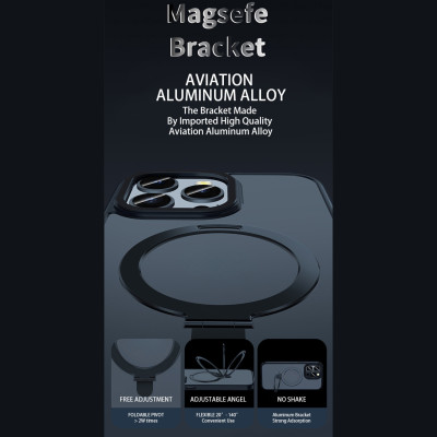 Ốp Lưng Case Trong Suốt Từ Tính Kiếm Đế Dựng MagStand Dành Cho iPhone 15 Pro Max / 15 Pro, Mipw MagStand TRANSPARENT - HÀNG CHÍNH HÃNG