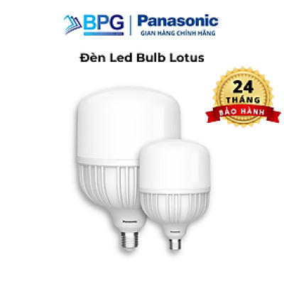 Đèn LED Bulb Trụ Trắng Panasonic Lotus Đuôi E27 Công suất 20W/30W/40W/50W ánh sáng trắng 6500K, tiết kiệm điện