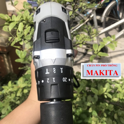 Thân máy khoan pin có búa 13mm, 3 chế độ, Chân pin phổ thông, bảo hành 1 năm