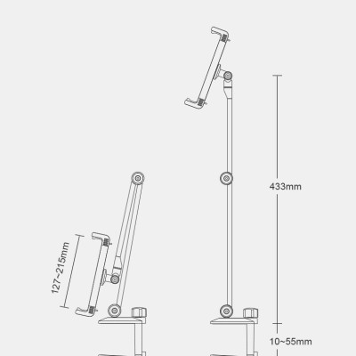 Giá Đỡ dành cho iPad, Điện Thoại, Máy Tính Bảng Xoay 360 UP - AP-7LC - Hàng Nhập Khẩu