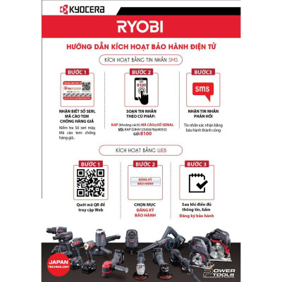 Máy khoan tường, gỗ, sắt cầm tay đa năng dùng pin RYOBI (KYOCERA) - CLI-1802K