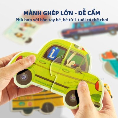 Đồ Chơi Ghép Hình Cho Bé Mideer My First Puzzle Transport