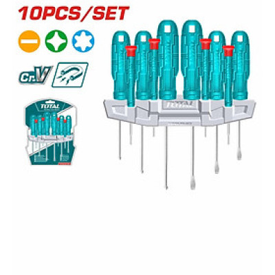 BỘ 10 TUA VÍT DẸP, BAKE, SAO VÀ TUA VÍT CHUẨN TOTAL THTDC251001 - HÀNG CHÍNH HÃNG