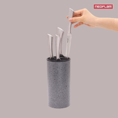 [HÀNG CHÍNH HÃNG] Bộ dao 8 món Neoflam, Dao làm bằng inox 430 không gỉ, Lưỡi thép cacbon 3CR14 chống mài mòn, độ sắc cao