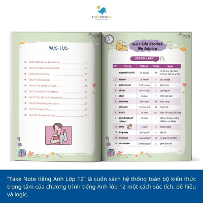 Sách - Take Note Tiếng Anh Lớp 12 - Tổng hợp kiến thức hiểu nhanh, nhớ lâu - TKBooks