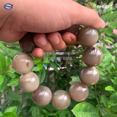 Vòng sừng bò Châu Phi trắng Massage tay giúp giảm căng thẳng (BH604T) lưu thông khí huyết, phát tán âm khí - Tĩnh Tâm, An Yên