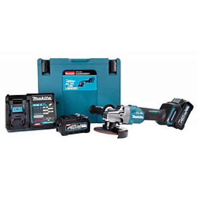 MÁY MÀI GÓC 125MM 1100W DÙNG PIN 40V MAKITA GA005GM201 (1 ĐẾ SẠC 02 PIN 40V 4.0AH THÙNG MAKPAC) - HÀNG CHÍNH HÃNG