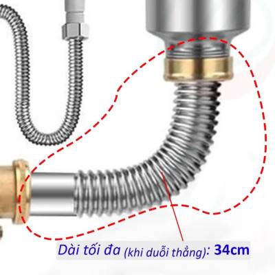 Bộ Xả Chậu Chén Xi Phông Inox 2 Hộc Phụ Kiện Thau Chịu Nhiệt Cao Thoát Nước Nhanh - Lỗ xả bằng nhau phi 110 (lọt lòng 90)
